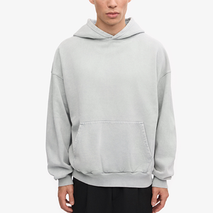 Sweat à capuche coupe Boxy pull lourd en coton surdimensionné sweats à capuche logo personnalisé unisexe hommes femmes streetwear fabricant en vrac OEM - Product Image 3