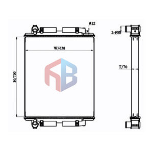 Radiador de aluminio al por mayor de fábrica de China OEM 6345000102 /6345010001 para radiador de camión de la serie <span class=keywords><strong>MB</strong></span> Bus O500M BUGGY - Product Image 2
