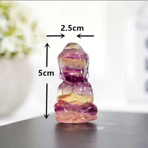 Vente en gros de statues de Bouddha traditionnelles sculptées à la main en cristal naturel de 5 cm, statue de Bouddha bébé en quartz rose poli pour la décoration de la maison - Product Image 6