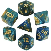 Ensemble de dés Galaxy DND Nebula pour les jeux de rôle Dungeon and Dragons D&D RPG, 7 dés polyédriques