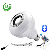 Ampoule musicale RVB pour scène intérieure en gros, AC100-265V E27 B22 LED, télécommande, boule magique musicale