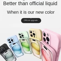 Pour iPhone 16 17 Pro Max étui néon liquide Silicone Fluorescence couverture pour Apple iPhone 12 13 14 Pro Max 14 15Plus étuis