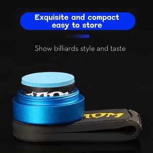 TAOM Pool <b>Chalk</b> Holder Round Shaped Practical Tool Billiards Accessories Magnetic Mini <b>Chalk</b> Tip Case Container Round Billiards - Product Image 3