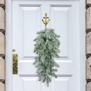 Décoration murale en aiguilles de pin artificielles Xuanhaoyuan, en plastique vert, pour Noël, décoration intérieure et extérieure - Product Image 3