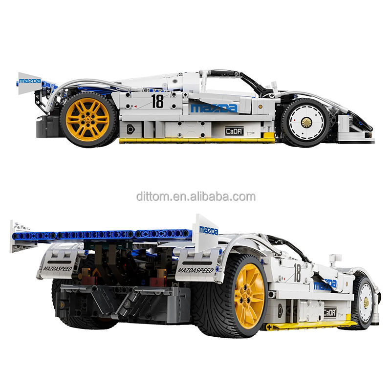 Cada C63007W 787B 1/10 Süper Ralli Araba Modeli, DIY Yapı Blokları