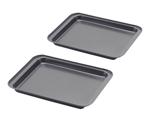 Plaque de cuisson rectangulaire en acier au carbone Xunzhen - 0,6 cm d'épaisseur, antiadhésive, compatible four/lave-vaisselle, pour pizzas, gâteaux, pâtisseries - Product Image 1