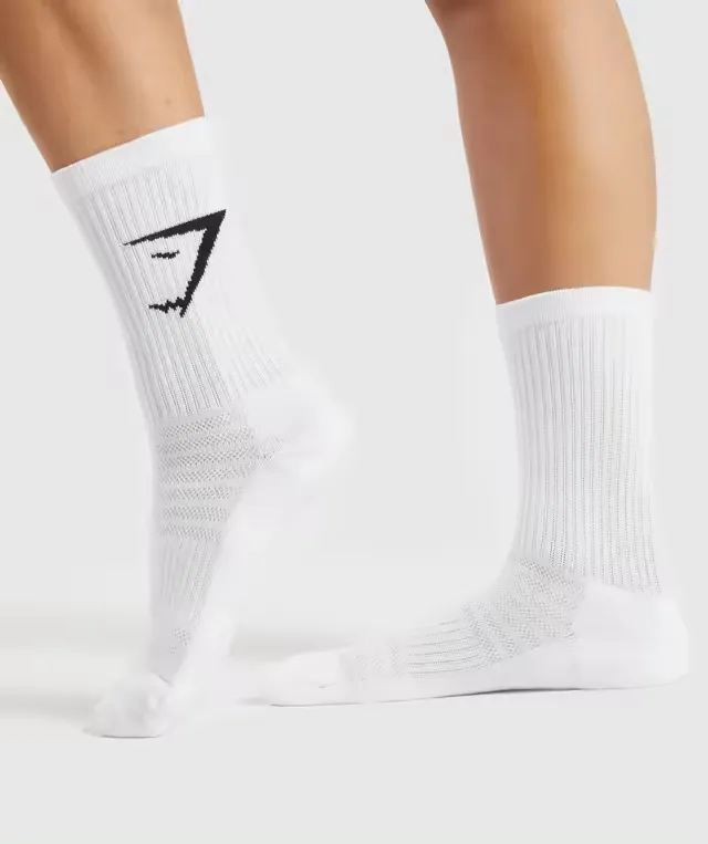 Calcetines deportivos de tubo de malla transpirable de la mejor calidad con logotipo de marca personalizado calcetines coloridos atléticos de entrenamiento de tripulación de algodón