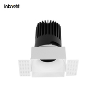 Plafonnier encastré réglable 10W 20W 28W COB sans cadre CCT changeable, downlight LED encastré sans bordure