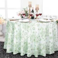 Nappe ronde en polyester à imprimé floral décoratif de luxe pour mariage, hôtel, fête, événements