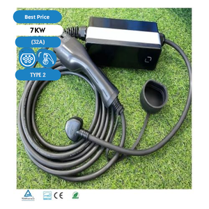 Vente en gros de chargeur portable AC Voyant lumineux 32A 7KW Type2 norme européenne pour usage domestique Chargeur rapide pour voitures <span class=keywords><strong>électrique</strong></span>s - Product Image 1