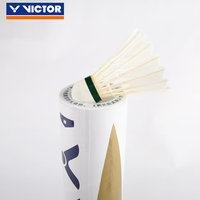 Volant de badminton authentique Victor GOLD NO.1 en plumes de canard de qualité supérieure pour les matchs d'amateurs avancés et les tournois officiels de club