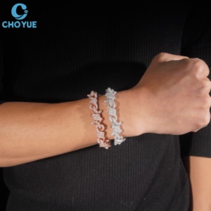 Pulsera de Cadena Cubana de Moissanita, Plata 925 con Baño de Rodio, Certificación GRA, Joyería de Lujo Unisex con Corte Brillante Redondo Geométrico - Product Image 5