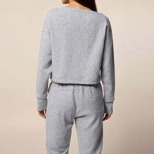 Conjunto de ropa deportiva personalizada 0em al por mayor, sudadera de manga larga con pantalones de chándal para mujer, ropa activa con estampado personalizado - Product Image 2