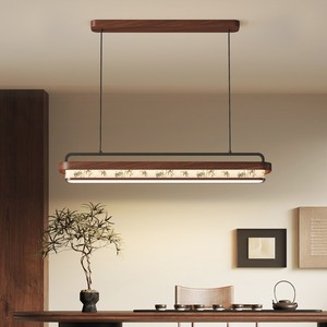 Chinese Style Rectangular Pendant <b>Light</b> Led 800 1200mm For Home Tea Room Dining Room - Product Image 3