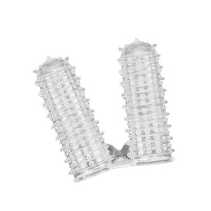 Protector de dos dedos transparente de goma suave para uso adulto - Product Image 5