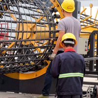 Automatisierte Stahlkäfig-Rollschweißmaschine mit Drehbank, Effiziente Metallverarbeitungslinie mit Touchscreen-Steuerung zur Reduzierung der manuellen Arbeit