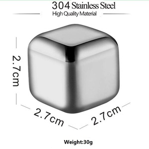 Piedras Enfriadoras de <span class=keywords><strong>Vino</strong></span> y Whisky Reutilizables de Acero Inoxidable 304 con Pinzas y Caja de Almacenamiento, Mini Cubitos de Hielo - Product Image 3