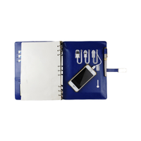 Carnet d'affaires Power Bank Logo personnalisé A5/A6 Taille en cuir Journal en cuir Couverture en cuir PU Cadeau relié Style Boîte Emballage Promotion