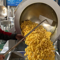 Machine de cuisson de pop-corn chauffée au gaz GPL moderne Machine de fabrication de pop-corn gourmet au caramel doux épicé sel chocolat fromage