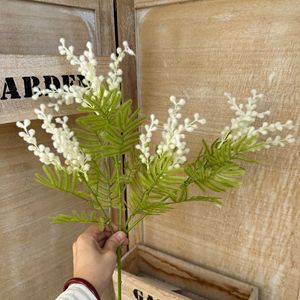 Flores Artificiales <span class=keywords><strong>de</strong></span> <span class=keywords><strong>Acacia</strong></span>, Mimosa <span class=keywords><strong>Amarilla</strong></span>, Cerezo, Pansy Silvestre, Ramas <span class=keywords><strong>de</strong></span> Seda y Plástico, Plantas Artificiales para Interiores y Exteriores, Hogar y Jardín - Product Image 5