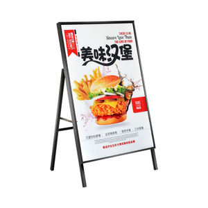 Caja de Luz Publicitaria de 800x1200mm, Carteles LED para Carreteras, Soporte Plegable de Acero, Cubierta de Vidrio Templado, Marco de Aluminio - Product Image 1