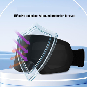 Custom UV400 Protection Skiglasses Sport Snow Board Eyewear OEM Anti Fog Ski <b>Glasses</b> Googles Straps Magnetic Lens Ski Goggle - Product Image 2
