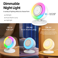 Chargeur sans fil magnétique de bureau 3 en 1 Qi2 avec haut-parleur Bluetooth et lampe de nuit RGB OJD-136