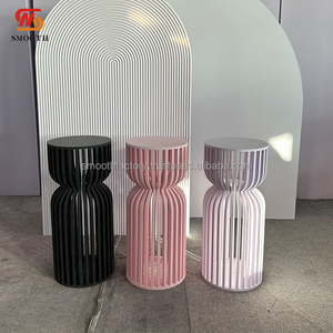 Support à gâteau de mariage blanc à ondulations détachables, nouveau design lisse, pour la décoration de fête de mariage - Product Image 3