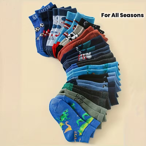 Chaussettes pour enfants garçons et filles à motifs variés, lot en gros, chaussettes douces pour enfants, lot mixte pour la revente, mélange aléatoire, Chine - Product Image 4