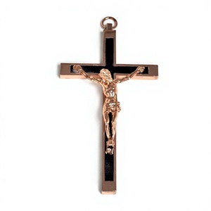 Crucifijo Cruz de metal Jesús colgante inspirador religioso INRI - Product Image 2