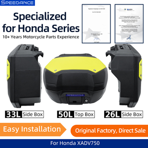 Set di 3 Valigie Laterali per Moto da 50L e 33L per Honda XADV750 2026, Bauletti Laterali Resistenti per Scooter, <span class=keywords><strong>Bauletto</strong></span> Superiore Impermeabile, Bagagliaio - Product Image 2