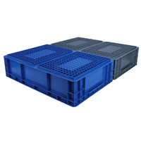 Caisse de manutention industrielle robuste en PP avec porte-cartes, écologique, économique, pour rangement d'outils, empilable, en plastique Euro, à vendre