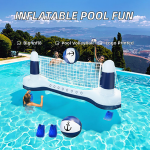 Ensemble de flotteurs gonflables pour <span class=keywords><strong>piscine</strong></span> au design de yacht, <span class=keywords><strong>jeux</strong></span> aquatiques flottants avec filet de volley-ball, équipements de divertissement aquatique - Product Image 2