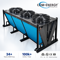 Condenseur Com-Energy - Condenseur à air refroidi haute efficacité FNV/W avec tubes en cuivre, ailettes en aluminium et ventilateurs axiaux