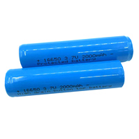 Bouton/Flat Top 16650 2000mAh Batterie au lithium rechargeable 3.7V 16650 2000mAh avec batteries Li ion de protection pour lampe de poche