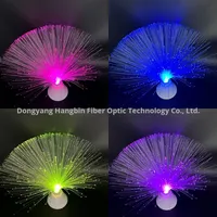Lampe de chevet LED tactile à neuf couleurs en fibre optique, effet ciel étoilé, en plastique, IP44, rechargeable, à intensité variable, CRI, fournie par HB Factory