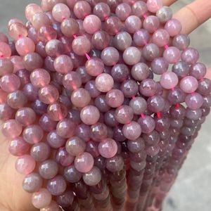 Perles de quartz rose naturel de <span class=keywords><strong>Madagascar</strong></span> 8 mm, perles de cristal à puissance curative pour la fabrication de bijoux, boucles d'oreilles, colliers, artisanat DIY - Product Image 2
