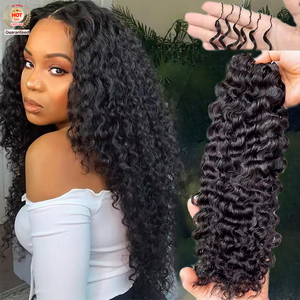 Capelli Umani Birmani <span class=keywords><strong>Ricci</strong></span> 15A per Crochet, Pre-Separati con Effetto Sfumato, Morbidi Estensioni Micro Twist - Product Image 1