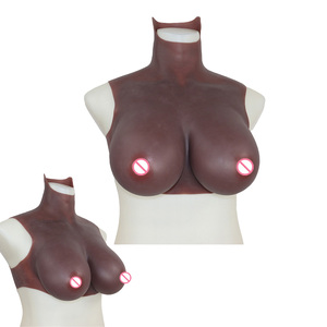 Prótesis de Seno de Silicona Realista de Hombre a Mujer, Pechera Marrón para Cosplayers y Drag Queens, Moldeadora Corporal - Product Image 1