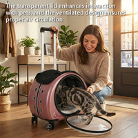 Sac de transport rigide pour animaux de compagnie, poussette pour chat, chariot pour chien, sac à dos 3 en 1 avec fenêtre bulle, pour petits chiens