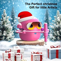 Robot Dessinateur pour Enfants, 100 Cartes, Jouet d'Apprentissage Montessori, 3-8 Ans, Unisexe, Interactif Vocal, Cadeau Éducatif, Piles Incluses