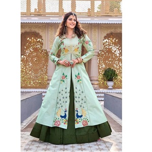 Traje Anarkali y Vestido Más Vendidos para Mujer con Bordado, Traje Tradicional Étnico para Fiestas, Proveedor Indio - Product Image 1