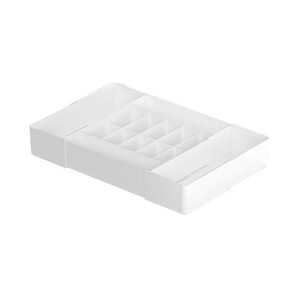 <b>Drawer</b> Organizer With Compartments <b>Plastic</b> Extendable <b>Storage</b> Box For Underwear Clothing <b>Storage</b> Rectangle Solid Color - Product Image 2