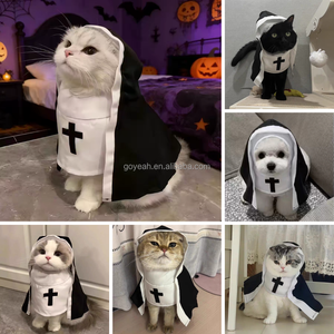 Disfraz <span class=keywords><strong>de</strong></span> <span class=keywords><strong>Monja</strong></span> para Mascotas <span class=keywords><strong>de</strong></span> Halloween, Divertido Disfraz <span class=keywords><strong>de</strong></span> <span class=keywords><strong>Monja</strong></span> con Capucha para Gatos y Perros - Product Image 5