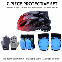Lot de protections pour tout-petits : Casque, genouillères et coudières en PC et EPS, ajustables et confortables pour le skateboard