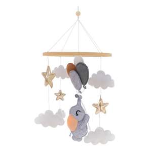 Usine directe peluche douce rotative colorée en feutre de bois berceau jouets suspendus mobile feutre bébé mobile cintre - Product Image 5