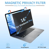 Filter Privasi Anti-mata-mata Anti-gores Magnetik 180 Derajat OEM/ODM Pabrik untuk Macbook Pro 16 Inch