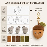 Porte-clés Mascotte en Peluche Gland Doré Personnalisé, Vente en Gros, Cadeau du Nouvel An, Logo, CPC, Cadeau de Fêtes Saisonnier, Jouet Doux, OEM ODM