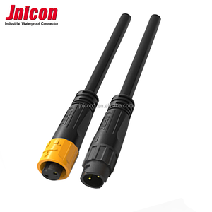 Jnicon M12 <span class=keywords><strong>10A</strong></span> 300V водонепроницаемый IP67 провод разъем 2P Push-Блокировка для освещения - Product Image 2