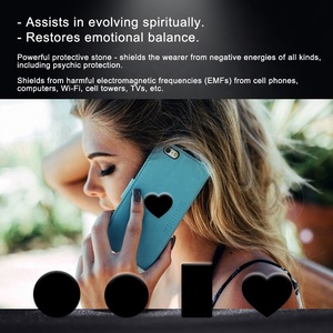 Camaz - Adesivo Shungite Anti-Radiação para Celular Camaz, Proteção <span class=keywords><strong>EMF</strong></span>, Shungite Natural, adesivo Shungite Preto para Celular - Product Image 4